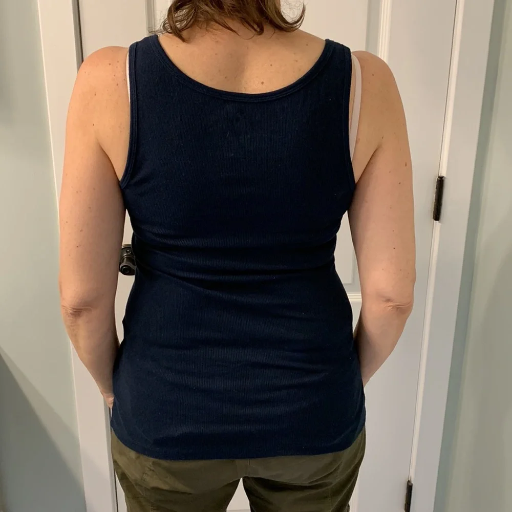 Old Navy Blue Ribbed Tank - Picture 3 of 7